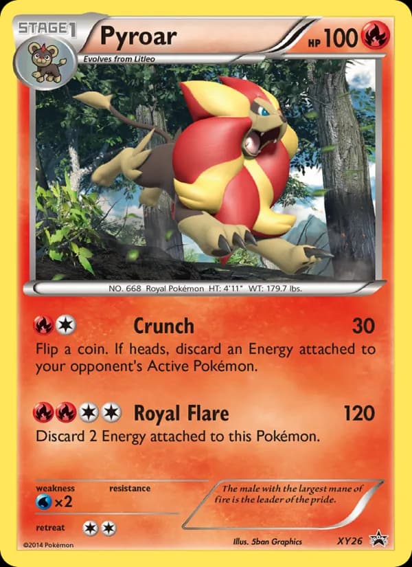 Pyroar card in English