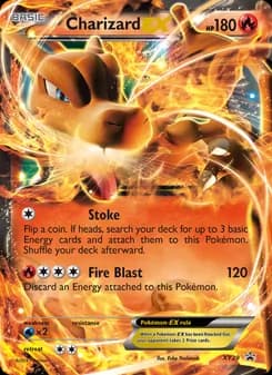 Charizard EX card in English
