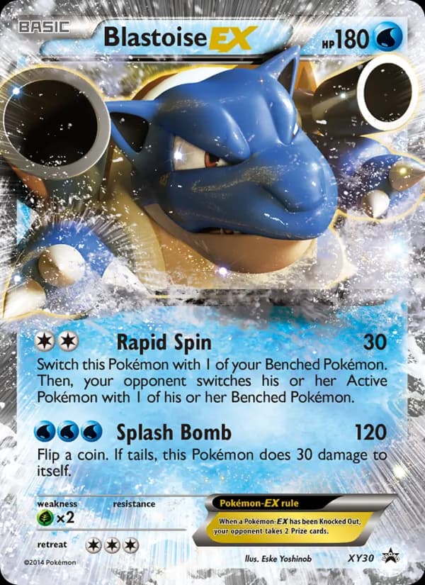 Blastoise EX card in English