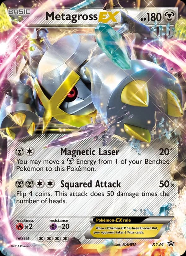 Metagross EX card in English