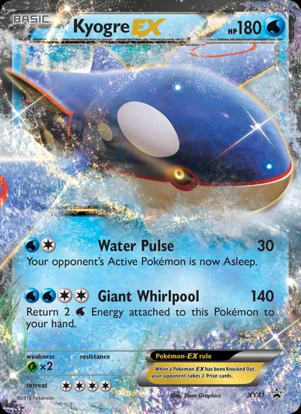 Kyogre EX card in English