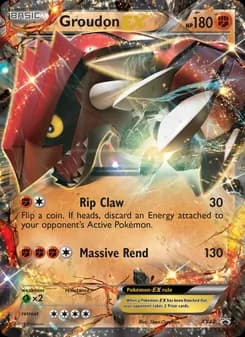 Groudon EX card in English