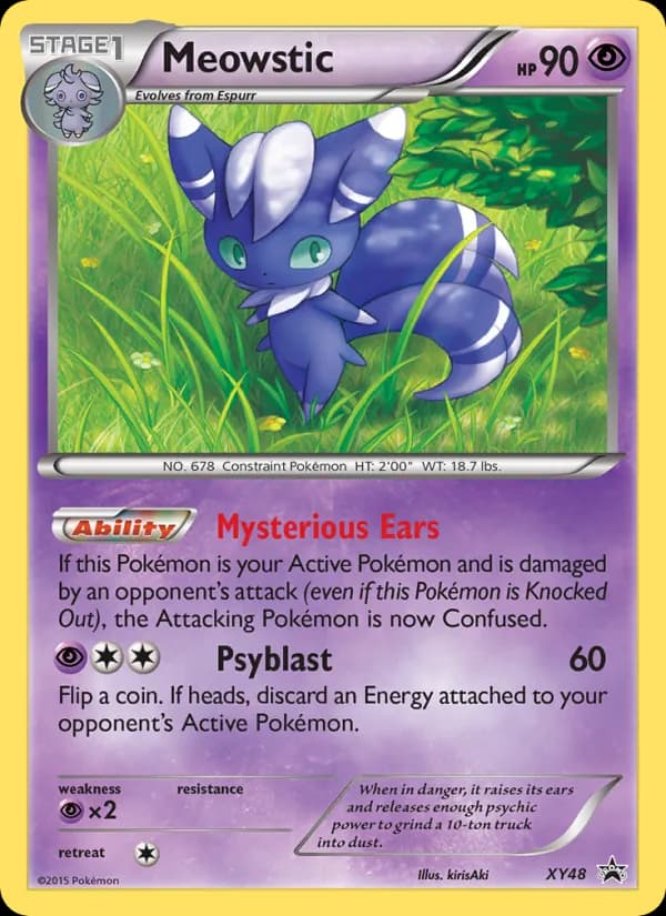 Meowstic card in English