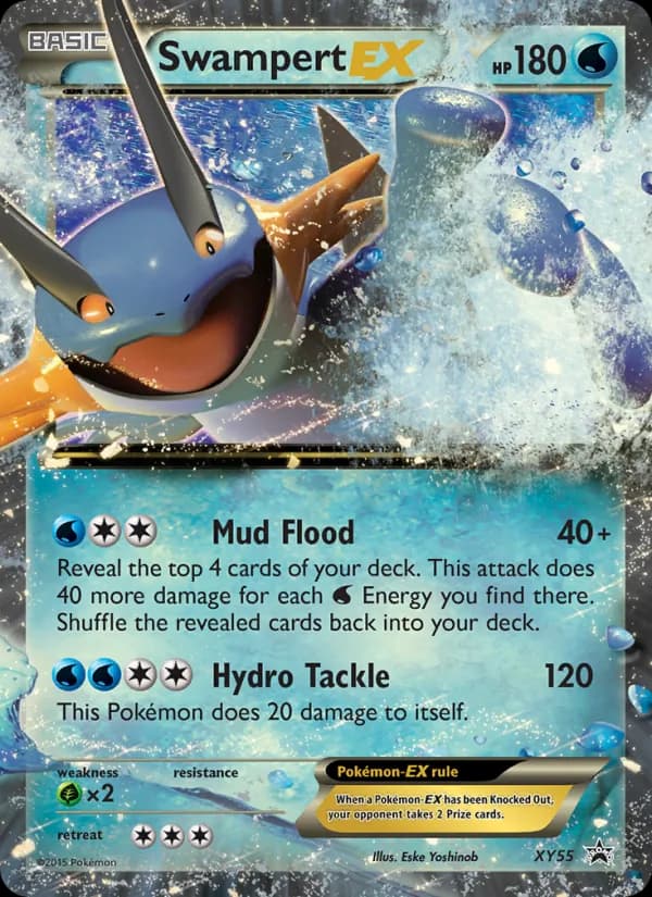 Swampert EX card in English