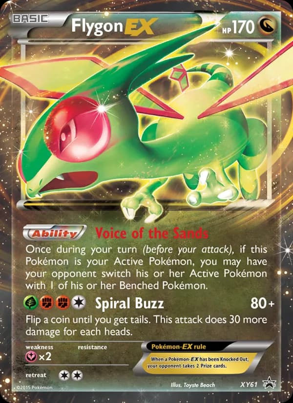 Flygon EX card in English