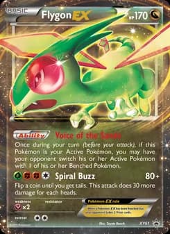 Flygon EX card in English