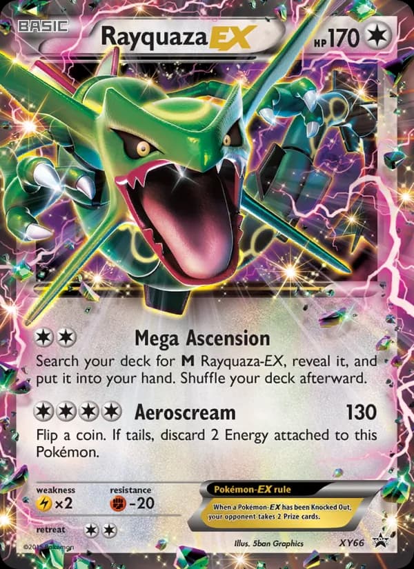 Rayquaza EX card in English