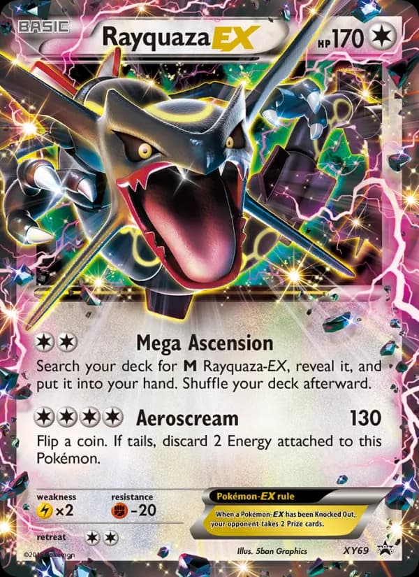 Rayquaza EX card in English