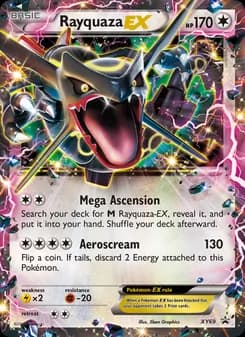 Rayquaza EX card in English