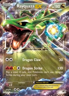 Rayquaza EX card in English