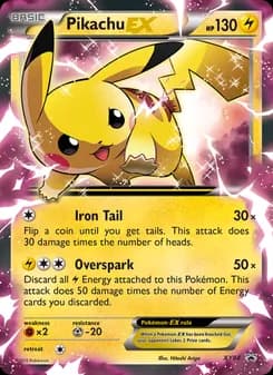 Pikachu EX card in English