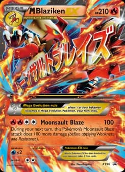 M Blaziken EX card in English