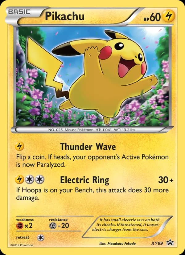 Pikachu card in English