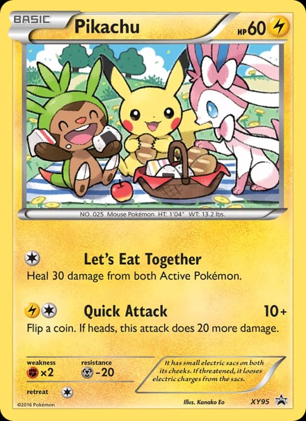 Pikachu card in English
