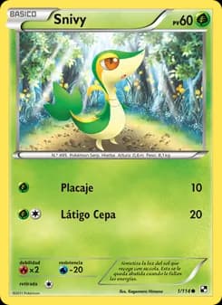 Snivy card in Spanish