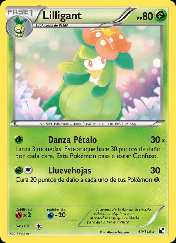Lilligant card in Spanish