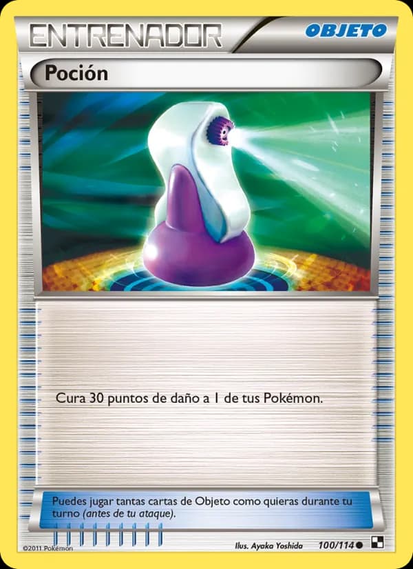 Poción card in Spanish