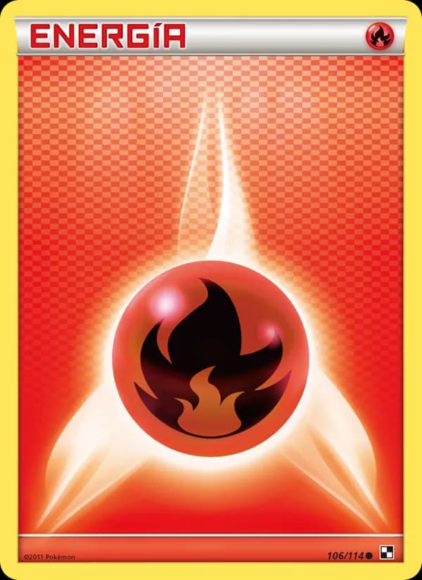 Energía Fuego card in Spanish