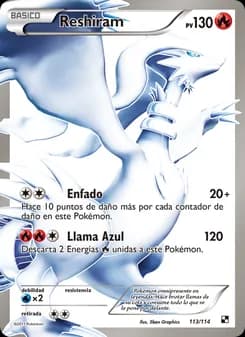 Reshiram card in Spanish