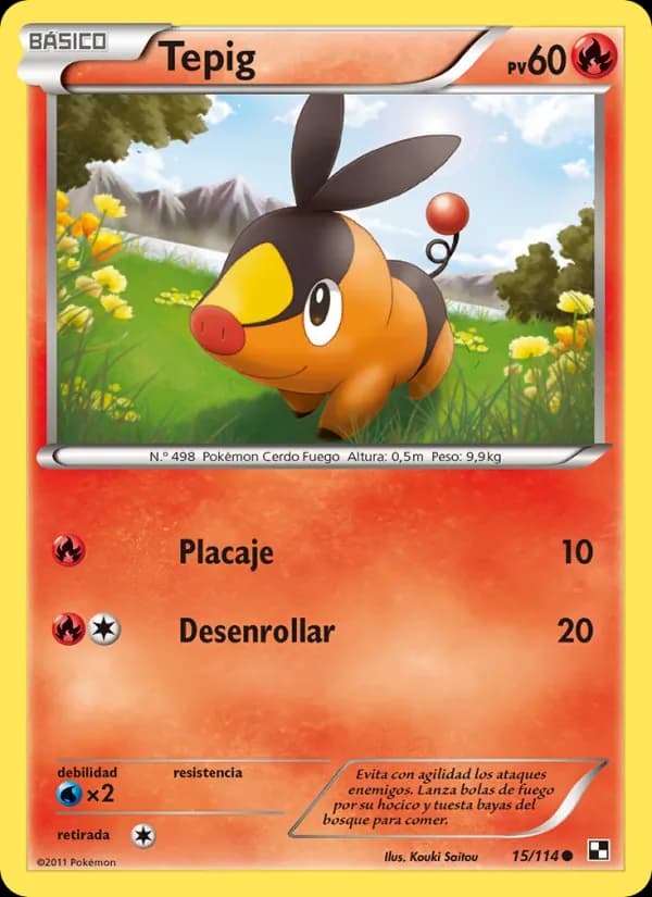 Tepig card in Spanish