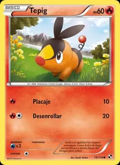 Tepig card in Spanish