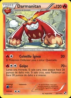 Darmanitan card in Spanish