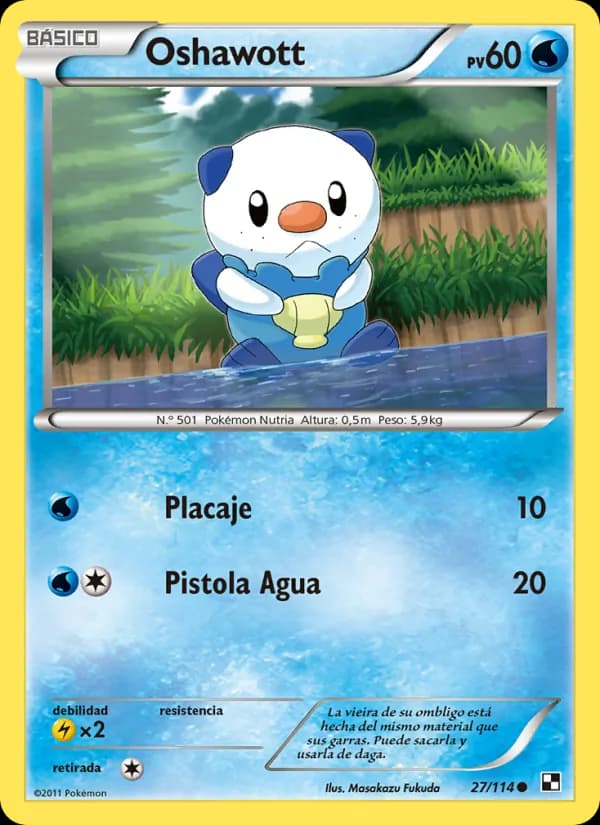 Oshawott card in Spanish
