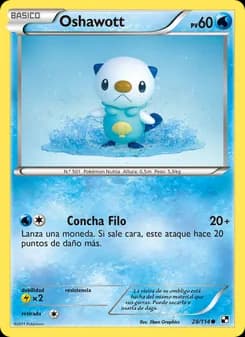 Oshawott card in Spanish
