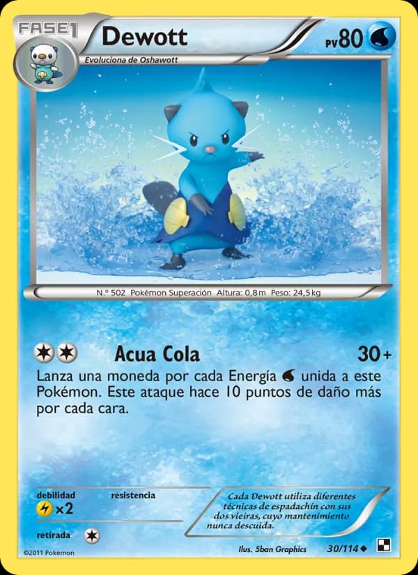 Dewott card in Spanish