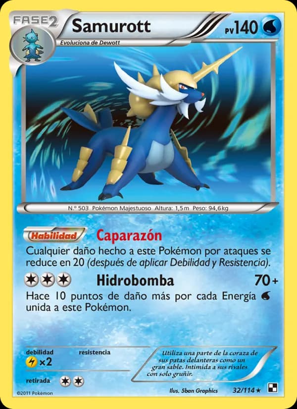 Samurott card in Spanish