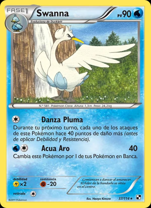 Swanna card in Spanish