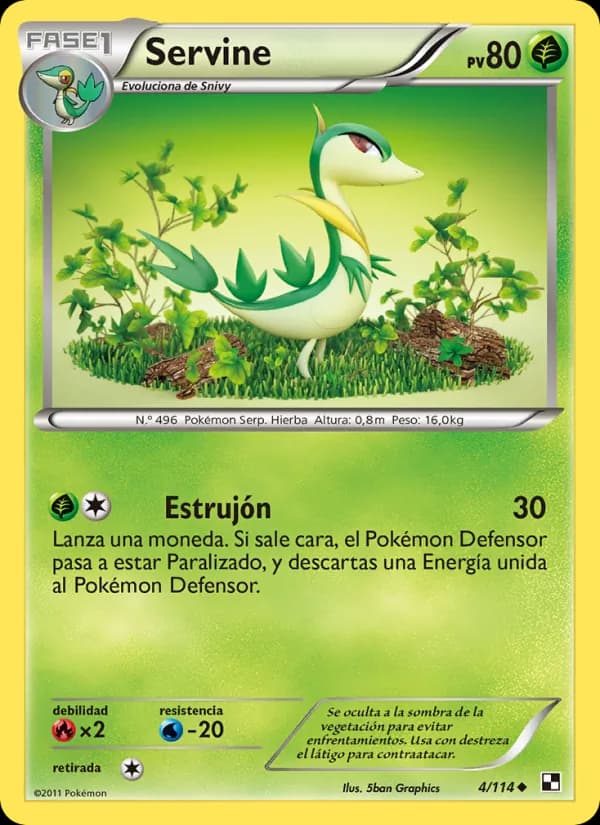 Servine card in Spanish