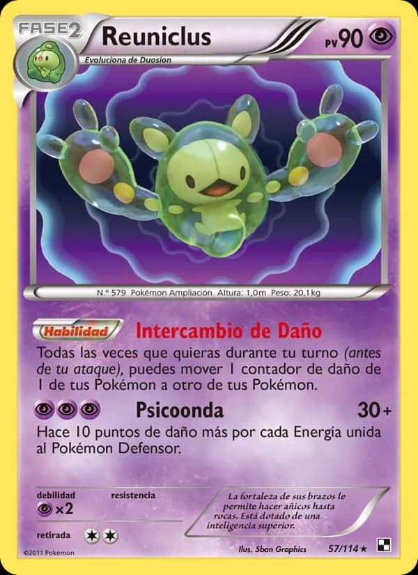 Reuniclus card in Spanish