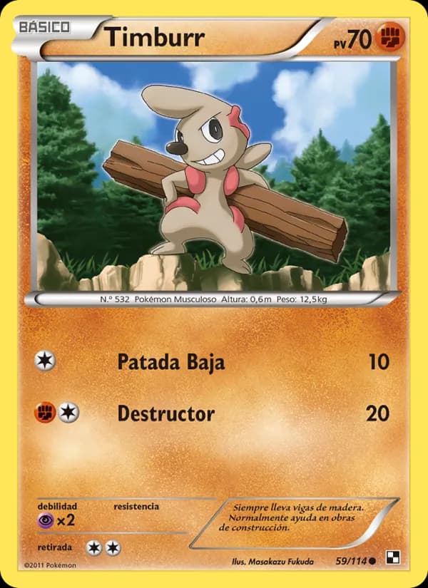 Timburr card in Spanish