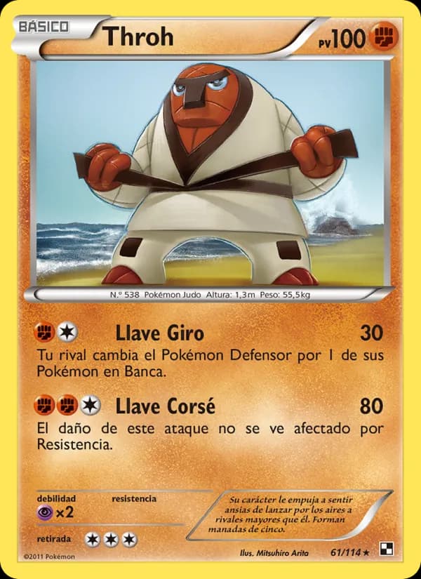 Throh card in Spanish