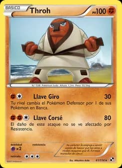 Throh card in Spanish