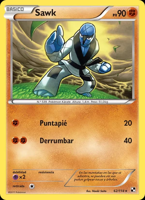 Sawk card in Spanish