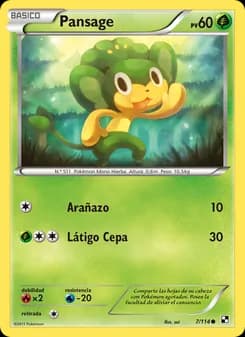 Pansage card in Spanish