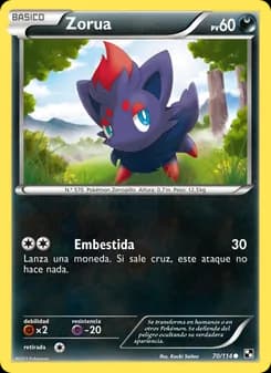 Zorua card in Spanish