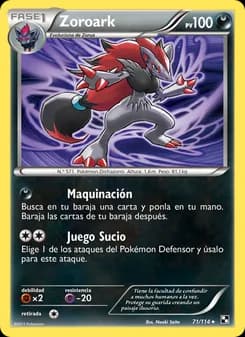 Zoroark card in Spanish