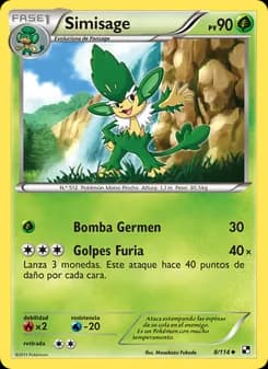 Simisage card in Spanish