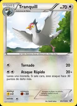 Tranquill card in Spanish