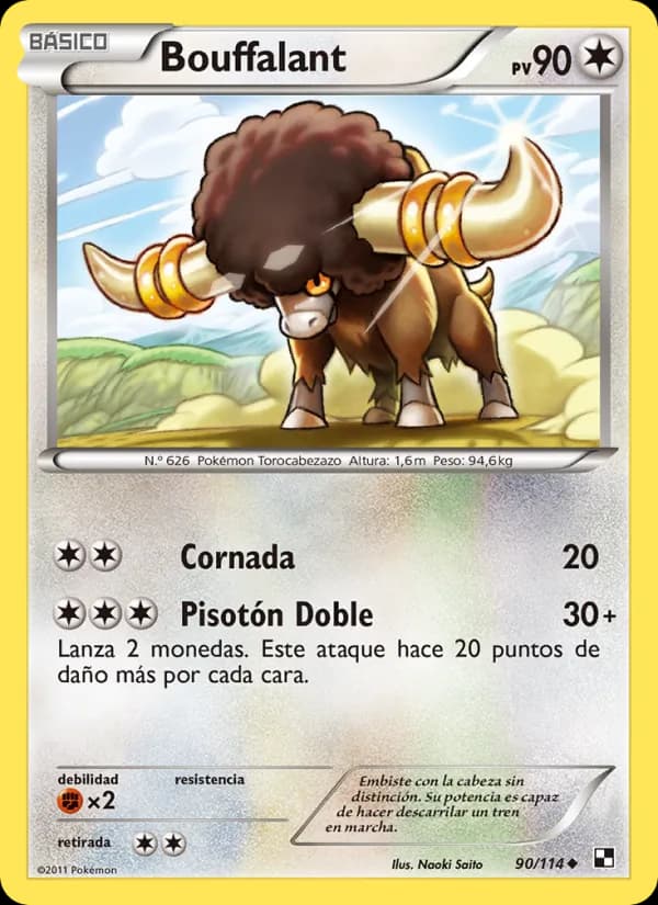 Bouffalant card in Spanish