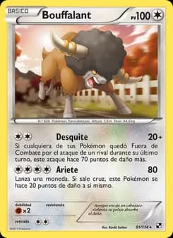 Bouffalant card in Spanish