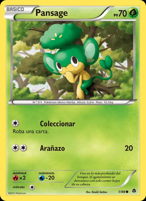 Pansage card in Spanish