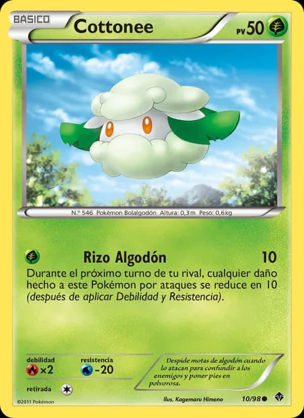Cottonee card in Spanish