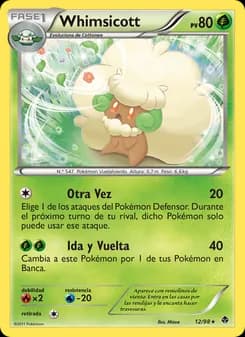 Whimsicott card in Spanish