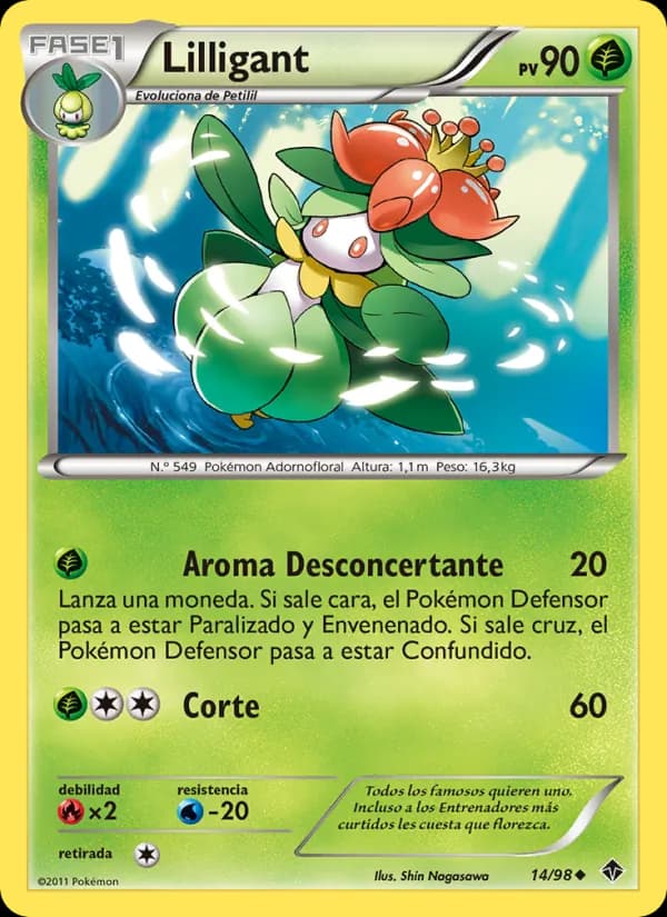 Lilligant card in Spanish