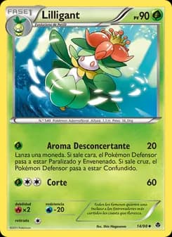Lilligant card in Spanish
