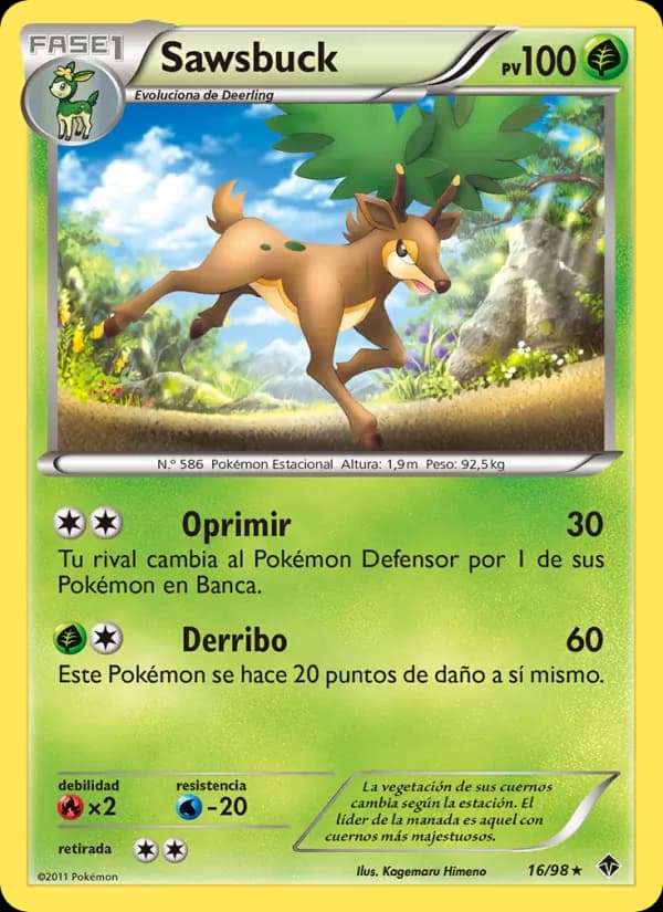 Sawsbuck card in Spanish